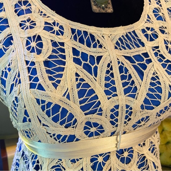 Vtg Y2K Betsey Johnson Black Label Ivory Lace Overlay Romantic Cottagecore Top - Picture 4 of 10